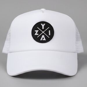 ZYIA Active OS White ZYIA-X Mesh Hat Trucker Snapback Athleisure NWT
